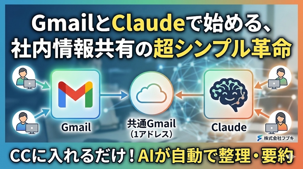 完全無料！GmailとClaudeで始める、社内情報共有の超シンプル革命のサムネイル