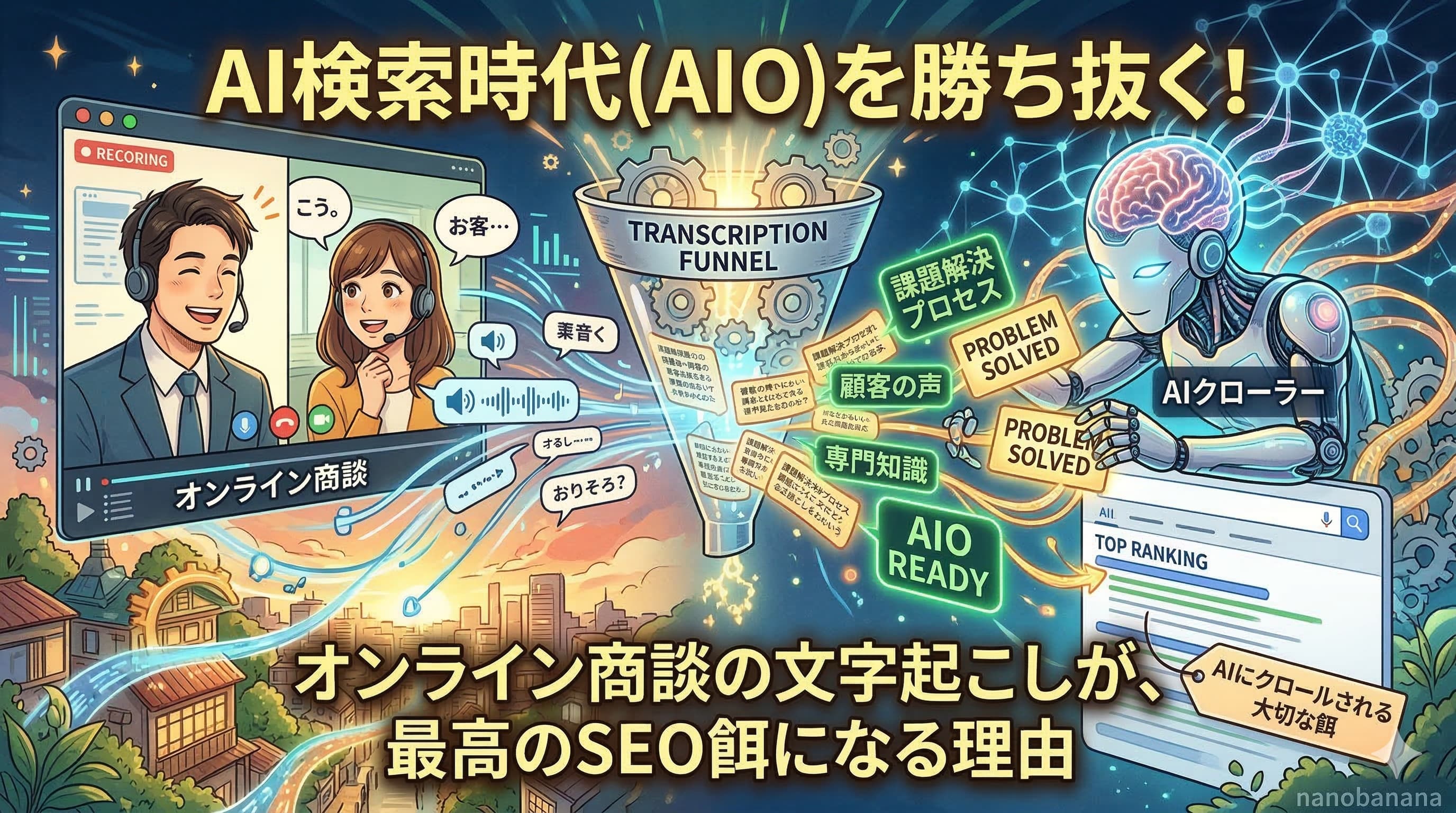 AI検索(AIO)時代を勝ち抜くSEO戦略！営業のオンライン商談録画が「最強のコンテンツ」になる理由のサムネイル