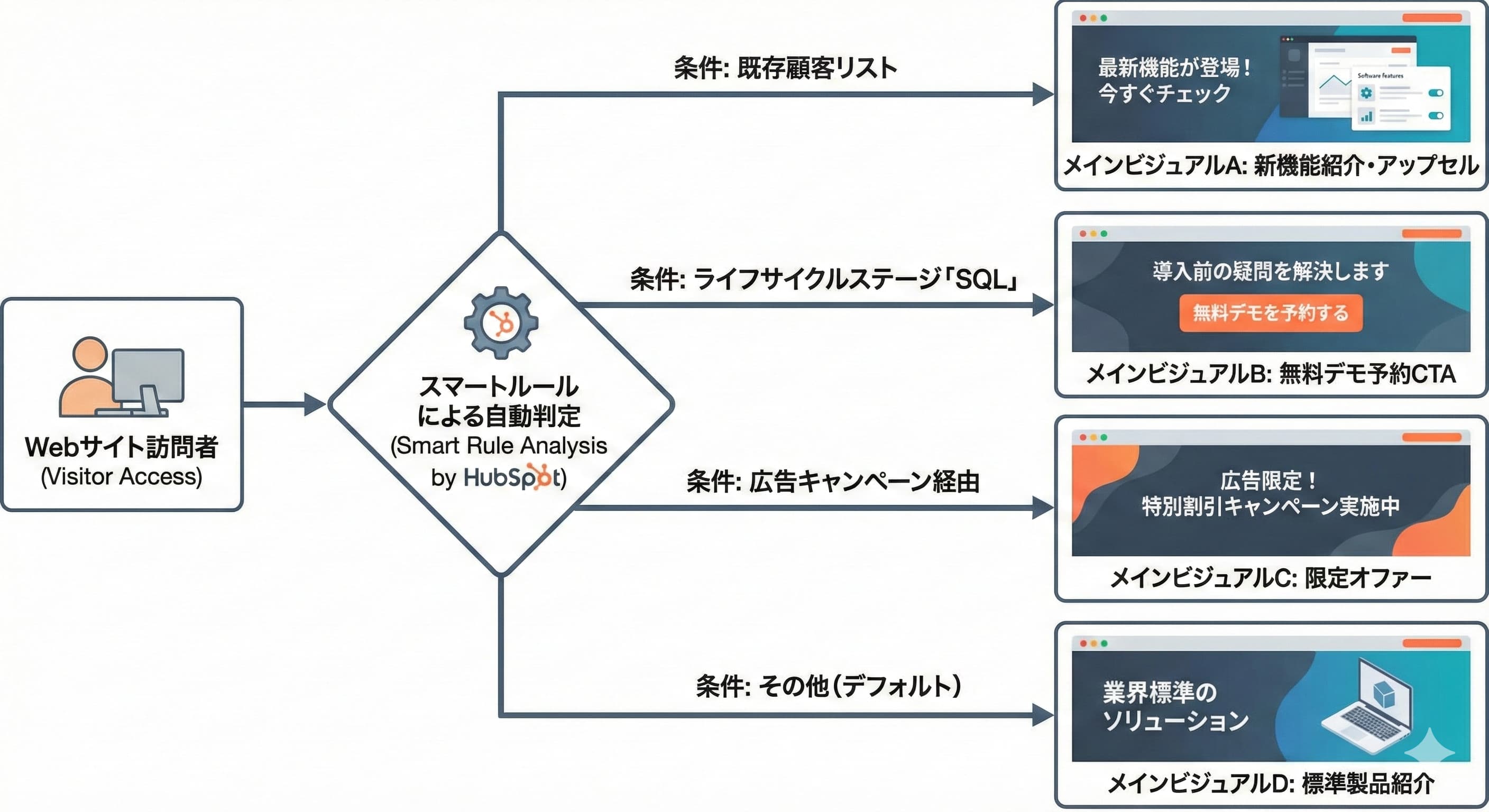 脱・使い捨てLP戦略で、もう消耗しない。1つのページで成果を最大化する、HubSpot「スマートルール」活用術のサムネイル